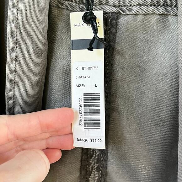 Max Jeans Women's 100% Tencel Open Sleeveless Jacket Taupe Size L. NEW - Picture 6 of 9